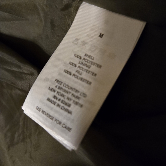 Free Country Quilted Olive Green Jacket Men's Size Medium - Picture 3 of 6